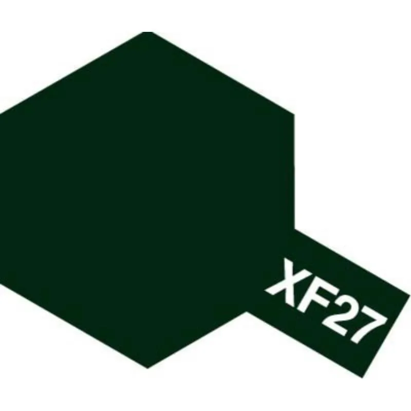 [TAM-81727] TAMIYA Acrylic Paint -XF27- Flat Black Green - 10ml