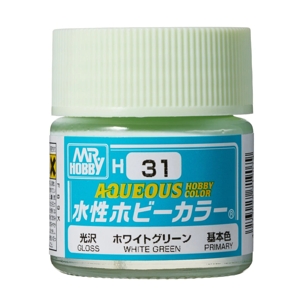 [GSI-H031] AQUEOUS -H031- Gloss White Green (Mr Hobby) 10ml