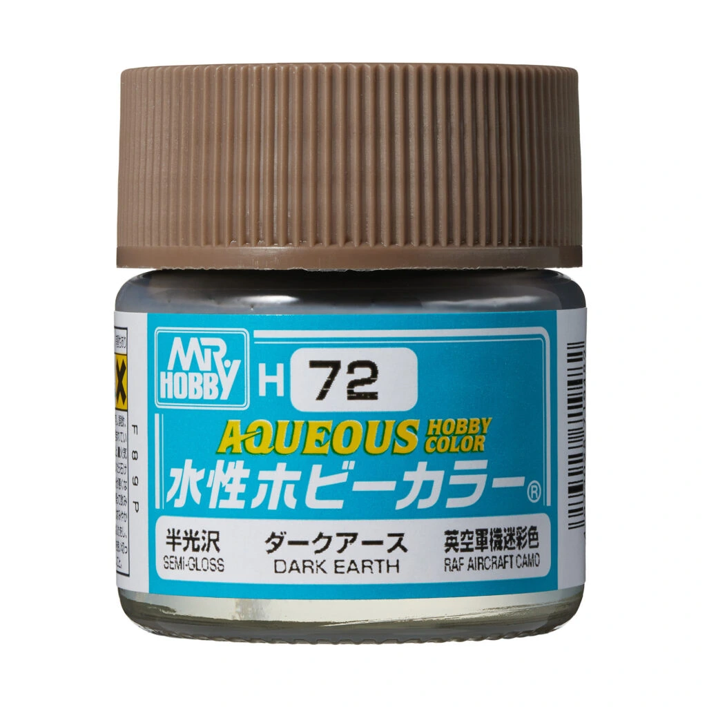 [GSI-H072] AQUEOUS -H072- Semi-Gloss Dark Earth (Mr Hobby) 10ml