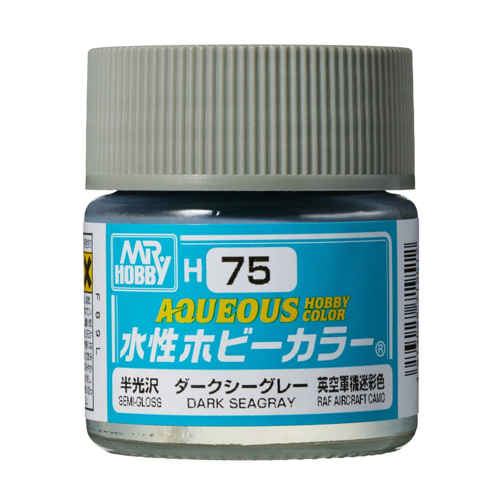 [GSI-H075] AQUEOUS -H075- Semi-Gloss Dark Seagray (Mr Hobby) 10ml