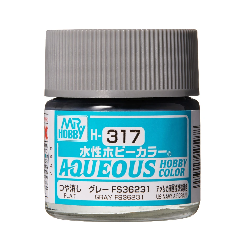 [GSI-H317] AQUEOUS -H317- Semi-Gloss Gray FS36231 US NAVY Aircraft (Mr Hobby) 10ml