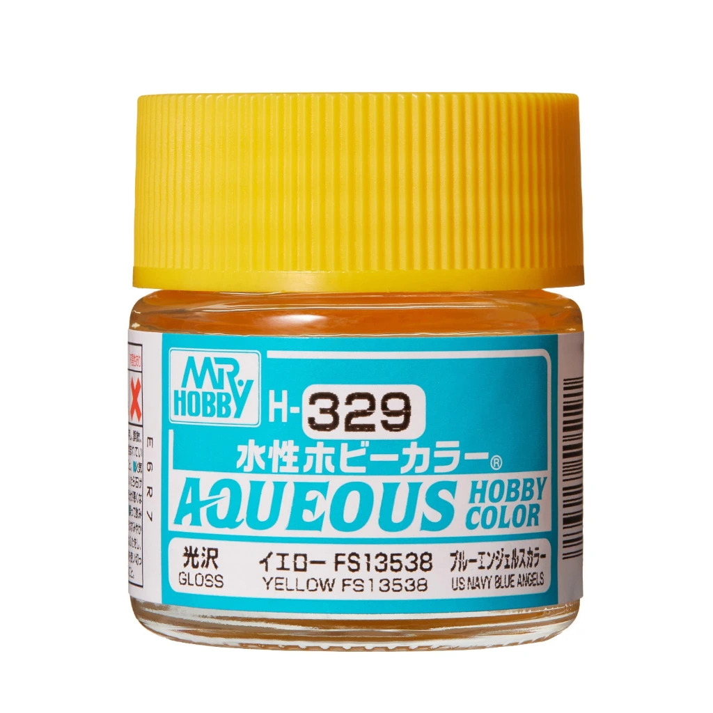 [GSI-H329] AQUEOUS -H329- Semi-Gloss Yellow FS13538 (Mr Hobby) 10ml