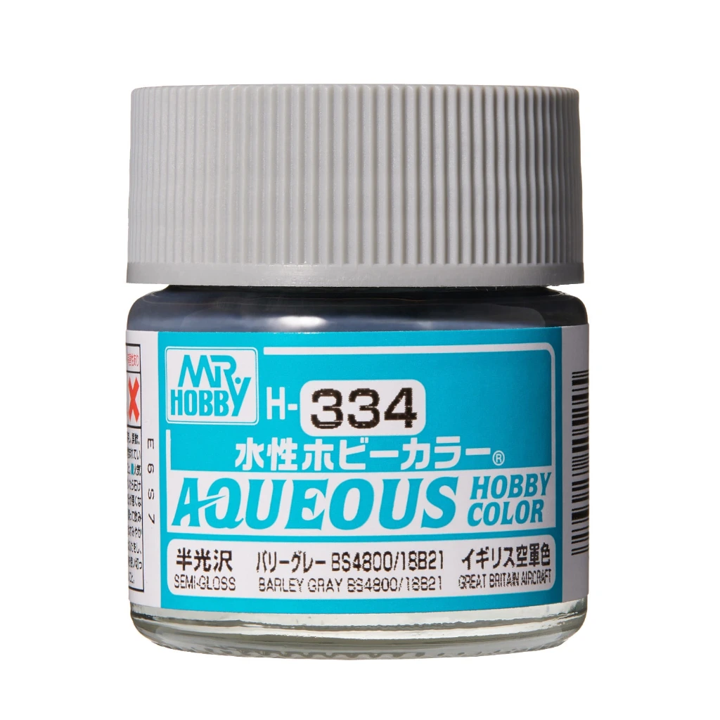 [GSI-H334] AQUEOUS -H334- Semi-Gloss Barley Gray BS4800/18B21 (Mr Hobby) 10ml