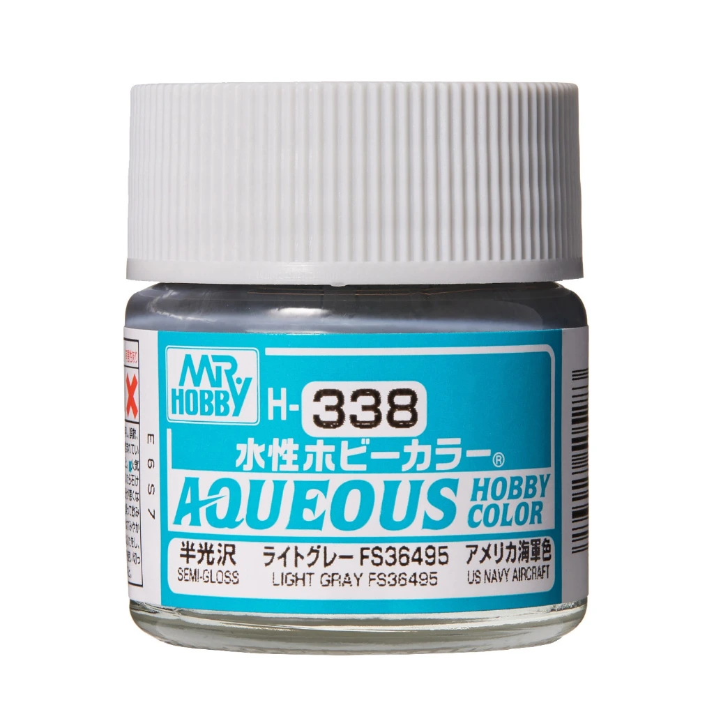 [GSI-H338] AQUEOUS -H338- Semi-Gloss Light Gray FS36495 (Mr Hobby) 10ml